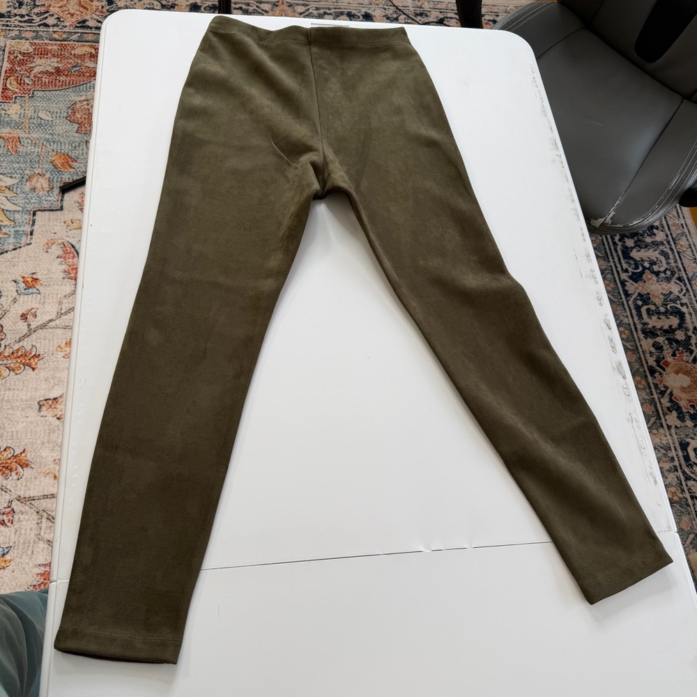 Catherine Malandrino Sage Green Faux Leather Pull On Pants Size S - Picture 4 of 12